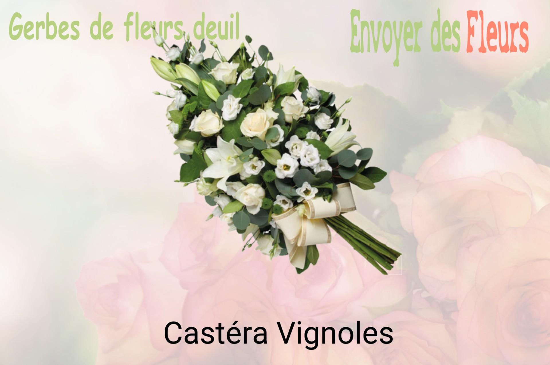 Gerbe de fleurs de deuil livrée à Castéra-Vignoles